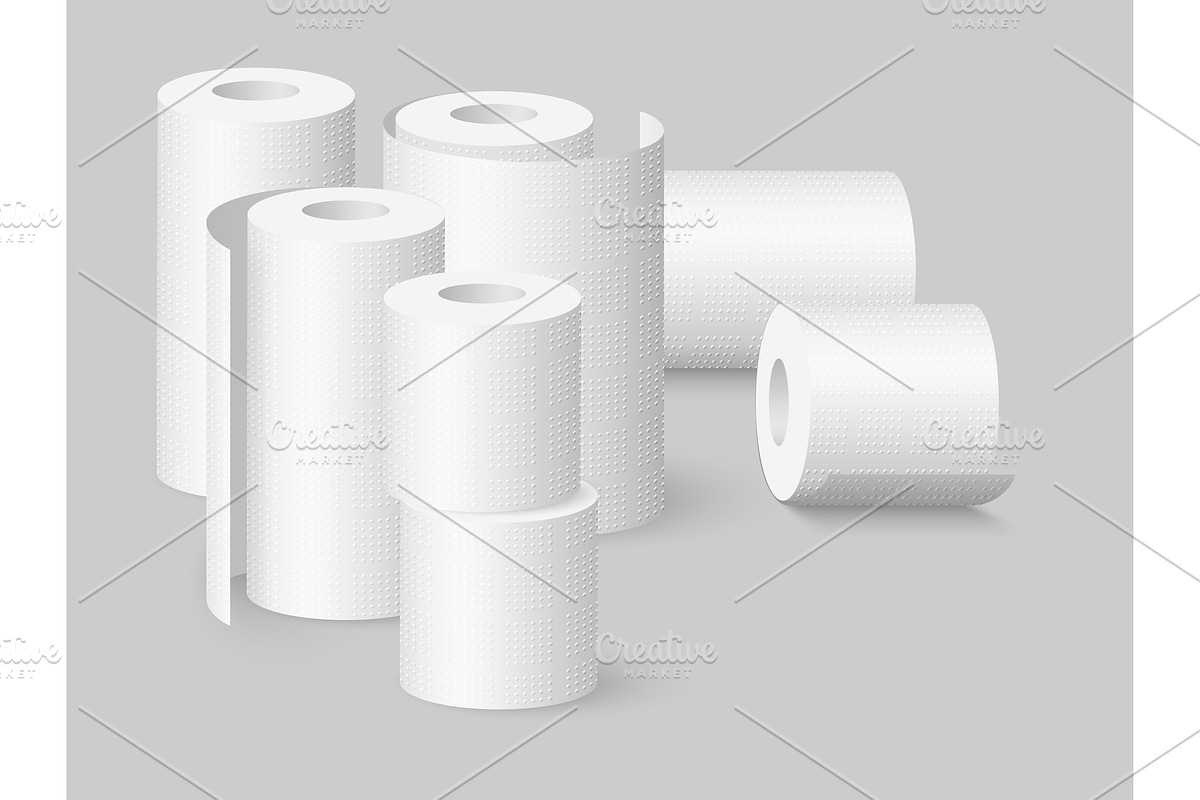 Set of kitchen towels and toilet in Objects - product preview 8