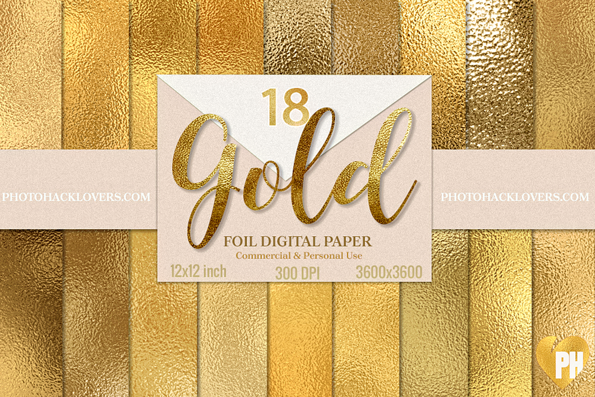 18 Soft Gold Foil Textures in Textures - product preview 8