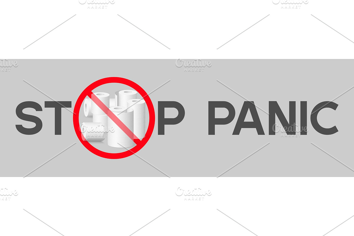 Stop panic coronavirus sign. in Objects - product preview 8
