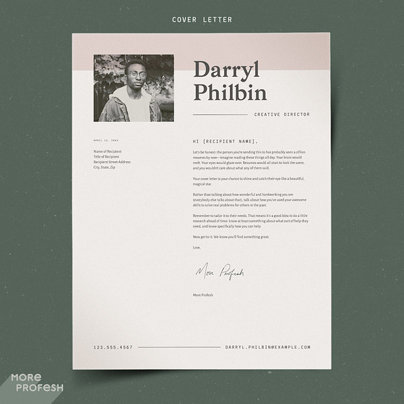 Resume with Picture / CV with Photo in Resume Templates - product preview 2