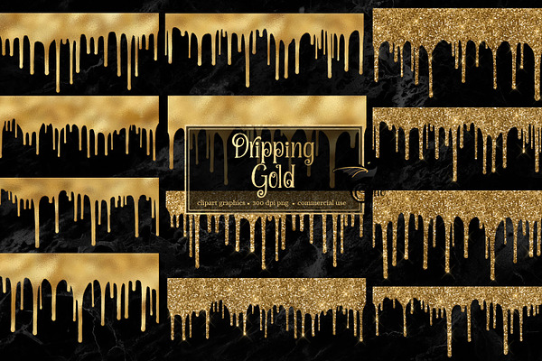 Dripping Gold Clipart