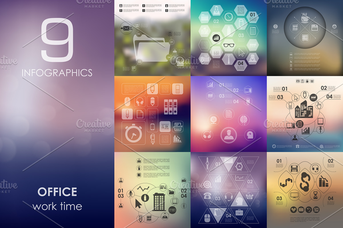 9 cinema infographics in Presentation Templates - product preview 8