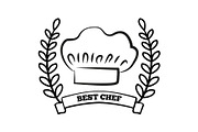 Best Chef Title Laurel Branch Vector
