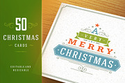 50 Christmas greeting cards + bonus