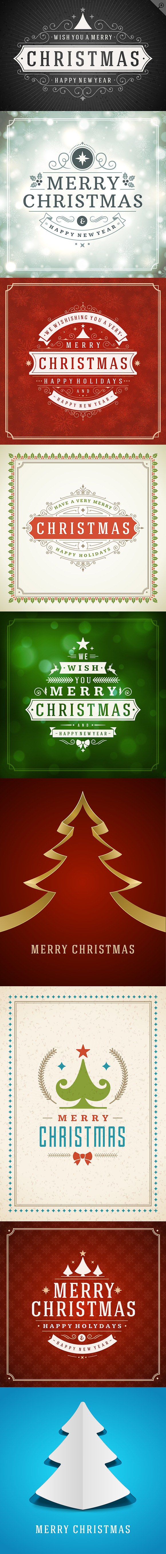 50 Christmas greeting cards + bonus in Postcard Templates - product preview 3
