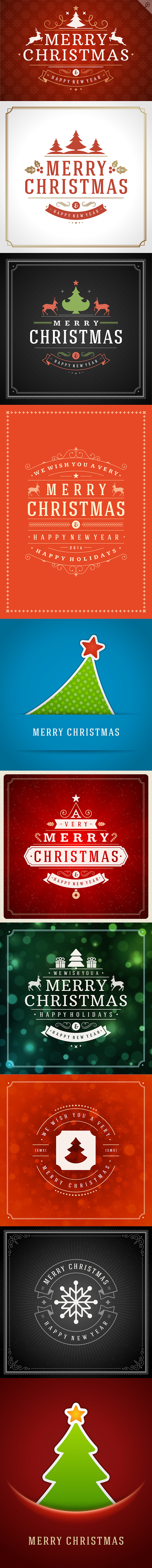 50 Christmas greeting cards + bonus in Postcard Templates - product preview 4