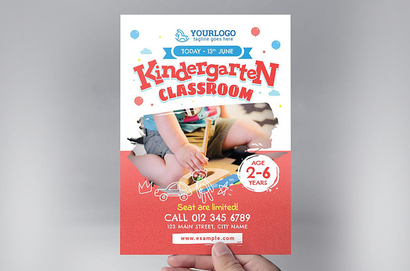 Kindergarten Flyer Templates in Flyer Templates - product preview 1