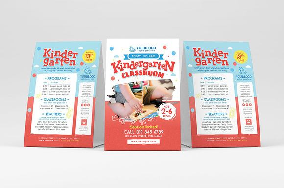 Kindergarten Flyer Templates in Flyer Templates - product preview 2