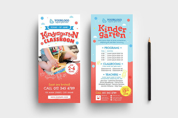 Kindergarten Flyer Templates in Flyer Templates - product preview 6