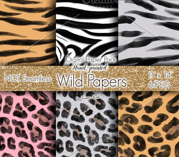 Wild Digital Paper Pack in Patterns - product preview 3