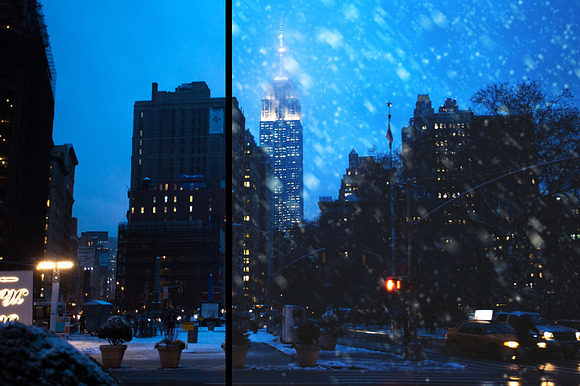 Snowfall photo overlay in Photoshop Layer Styles - product preview 1