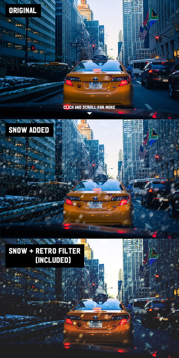 Snowfall photo overlay in Photoshop Layer Styles - product preview 2