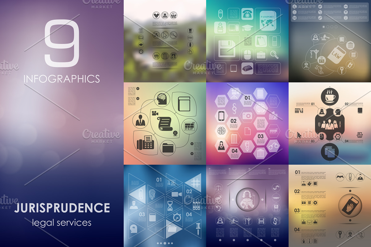 9 jurisprudence infographics in Presentation Templates - product preview 8