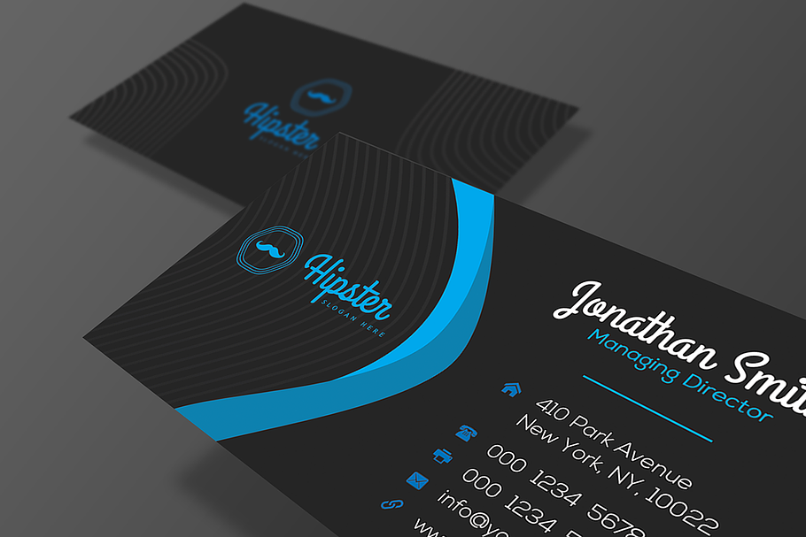Hipster Modern Business card in Business Card Templates - product preview 8