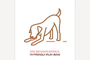 Dog behavior icon