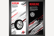 Grunge Tire Banner set