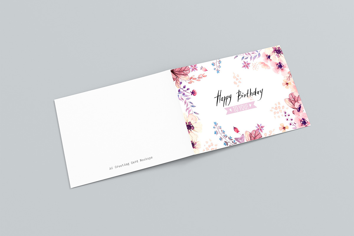 Horizontal Greeting Card Mockups in Print Mockups - product preview 8