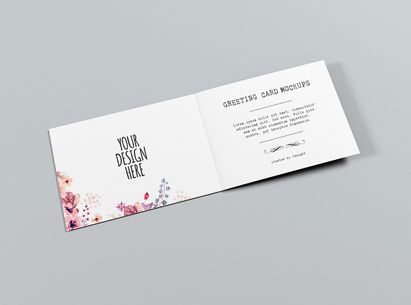 Horizontal Greeting Card Mockups in Print Mockups - product preview 1