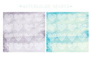 watercolor hearts