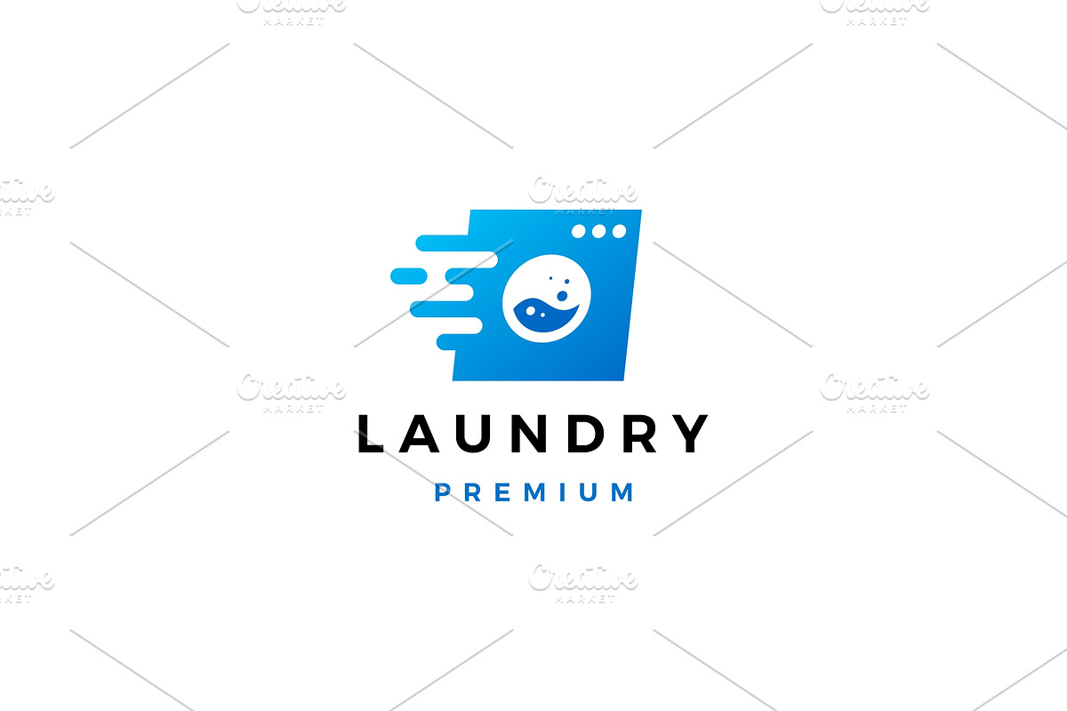 quick fast laundry dash logo vector in Logo Templates - product preview 8