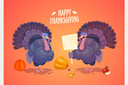 Turkey character. Happy thanksgiving