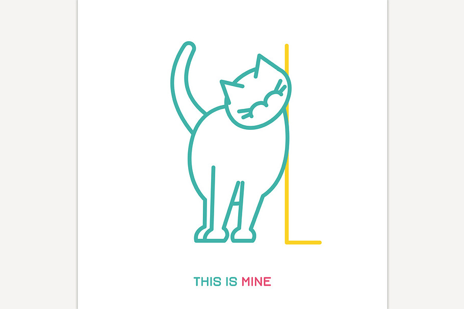 Cat marking territory sign in Icons - product preview 8