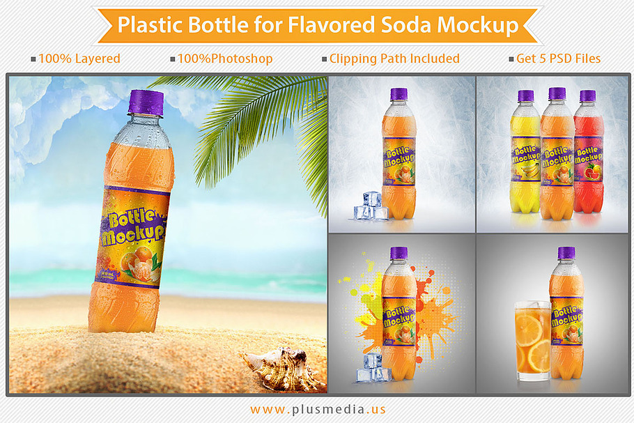 Plastic Bottle Mockup in Product Mockups - product preview 8