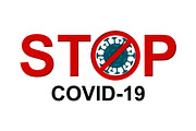 Stop coronavirus warning message