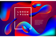Two colorful abstract poster. Liquid