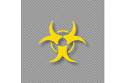 Vector biohazard warning symbol.