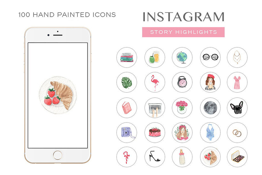 100 Instagram Story Highlight Icons in Icons - product preview 8
