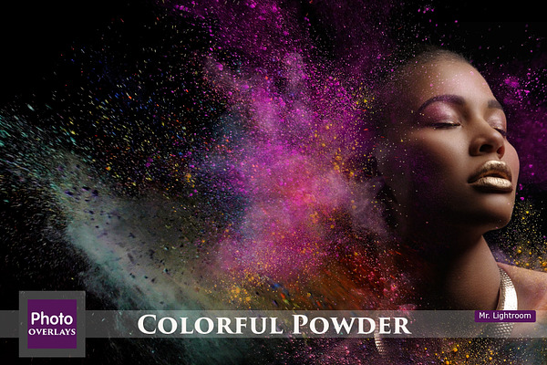 60 Colorful Powder Explosion Overlay