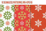 Snowflake Christmas Seamless Pattern