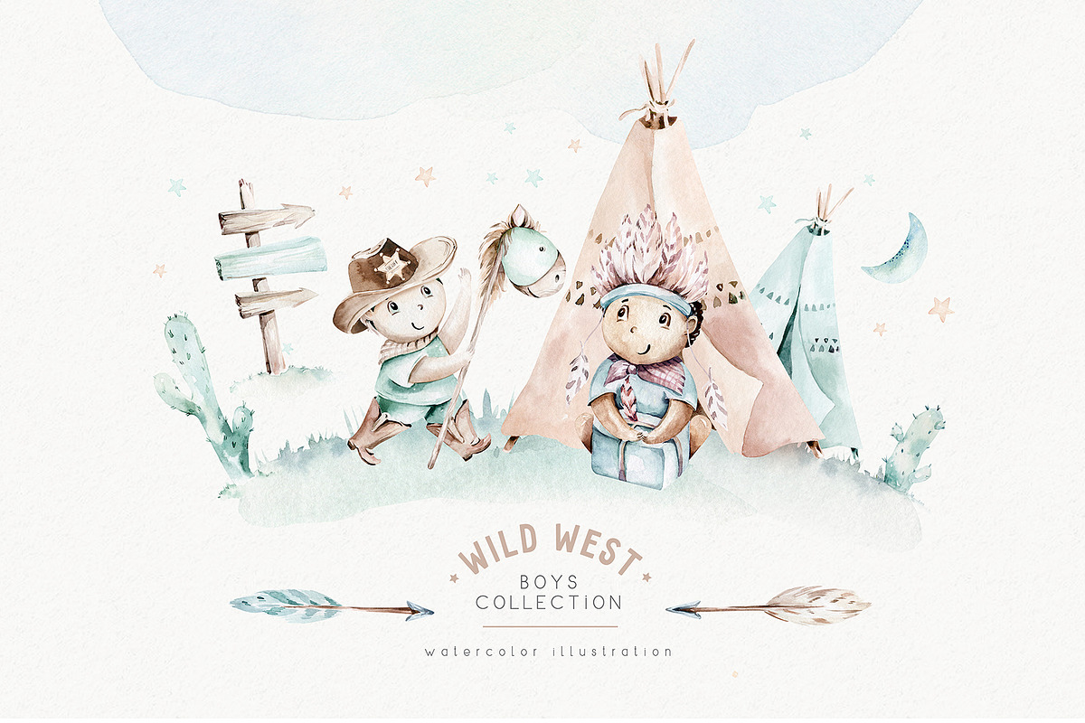 Wild West. Boys' world collection in Illustrations - product preview 8