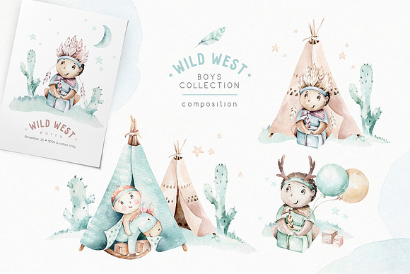 Wild West. Boys' world collection in Illustrations - product preview 4