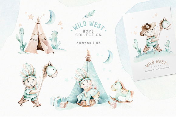 Wild West. Boys' world collection in Illustrations - product preview 5