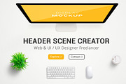 Web designer header scene creator