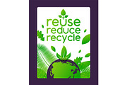 Reuse, reduce, recycle banner for