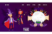 Web banner for witches time, magic