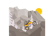 Motorcycle journey through mountain