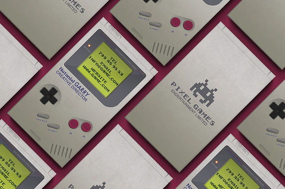 Gameboy Business Card in Business Card Templates - product preview 1