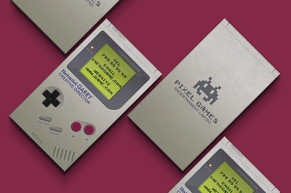 Gameboy Business Card in Business Card Templates - product preview 2