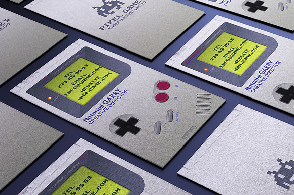 Gameboy Business Card in Business Card Templates - product preview 3