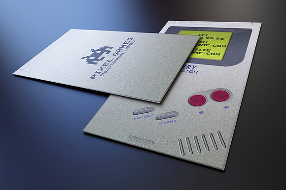 Gameboy Business Card in Business Card Templates - product preview 4