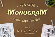 Vintage Monogram Logo Template No. 3
