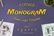 Vintage Monogram Logo Template No. 4