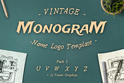Vintage Monogram Logo Template No. 5