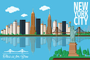 NEW YORK City / Flat illustration