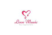 Love Music Stock Logo Template