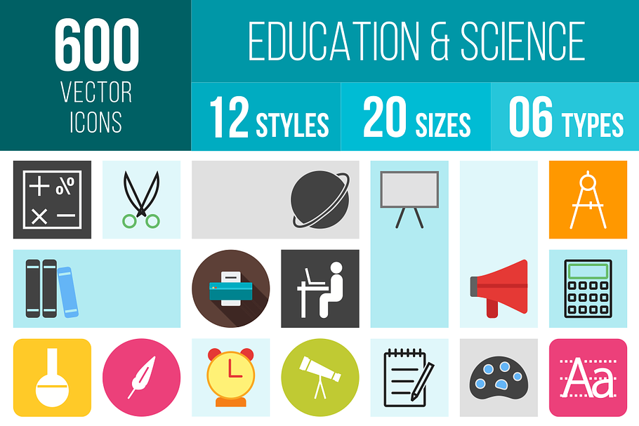 600 Education & Science Icons